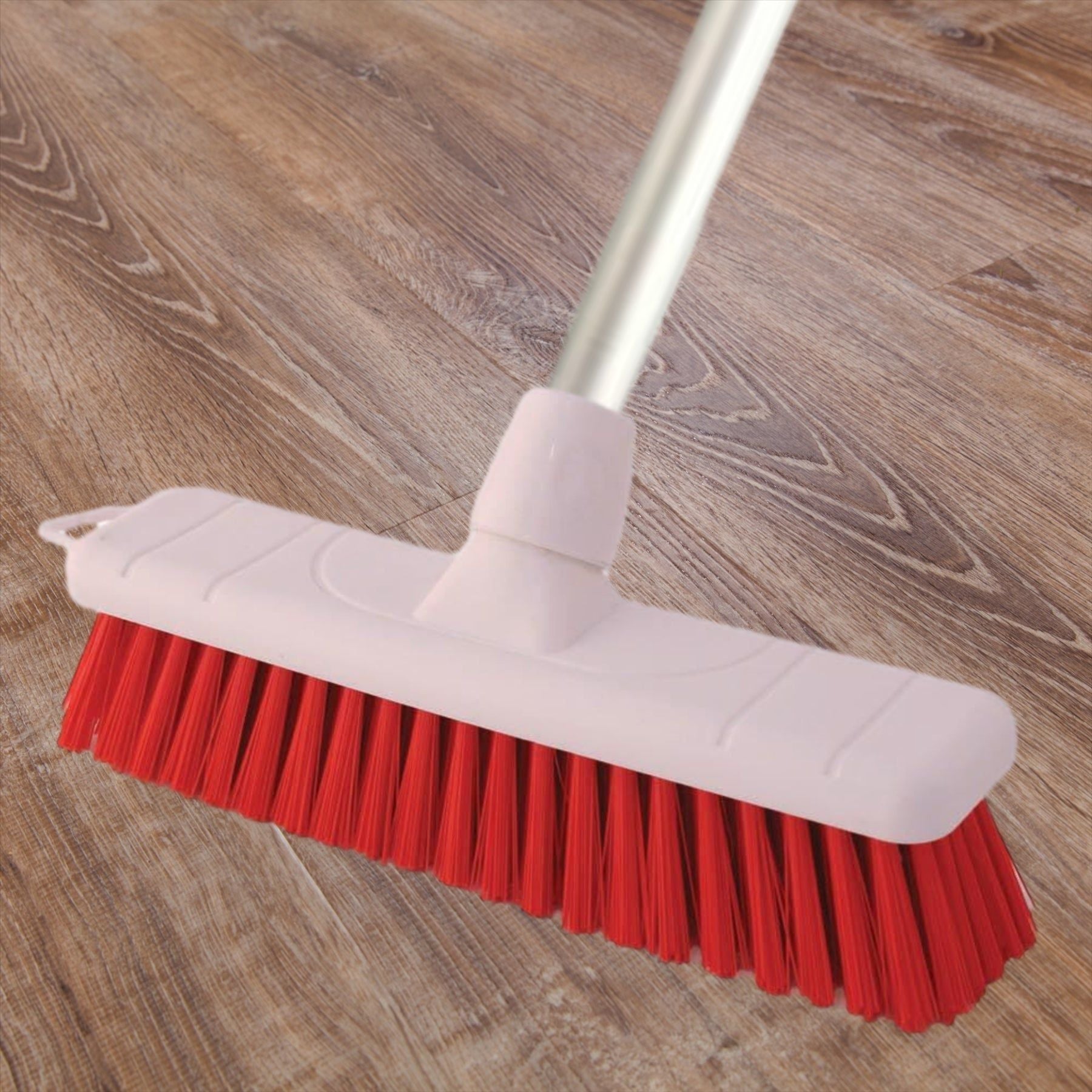 Red 12" Soft Colour Coded Food Hygiene Broom Head