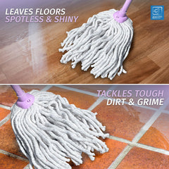 Lilac Mop and Bucket Set | Cotton Mop with Wringer