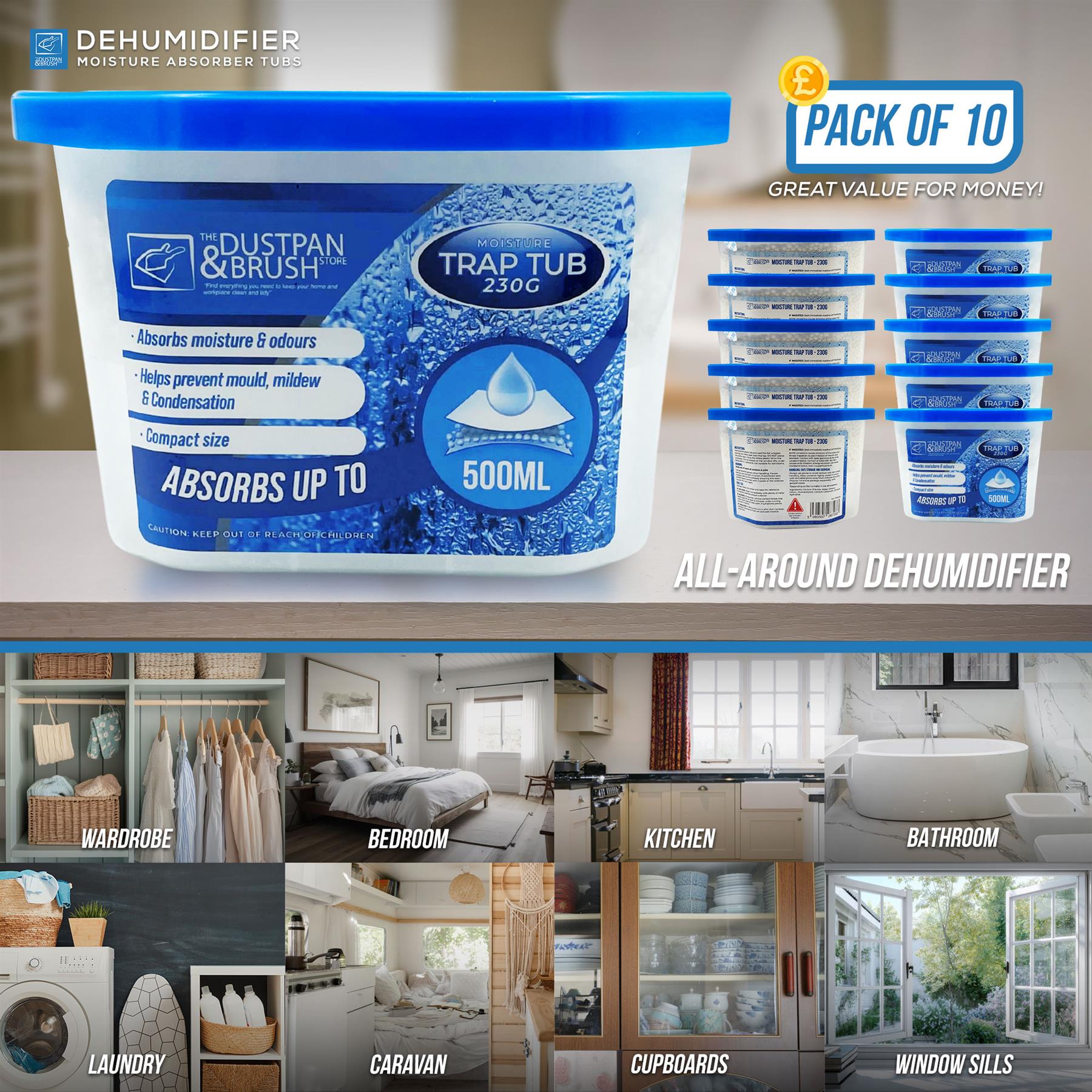 Moisture Trap Tubs 230g – Pack of 10