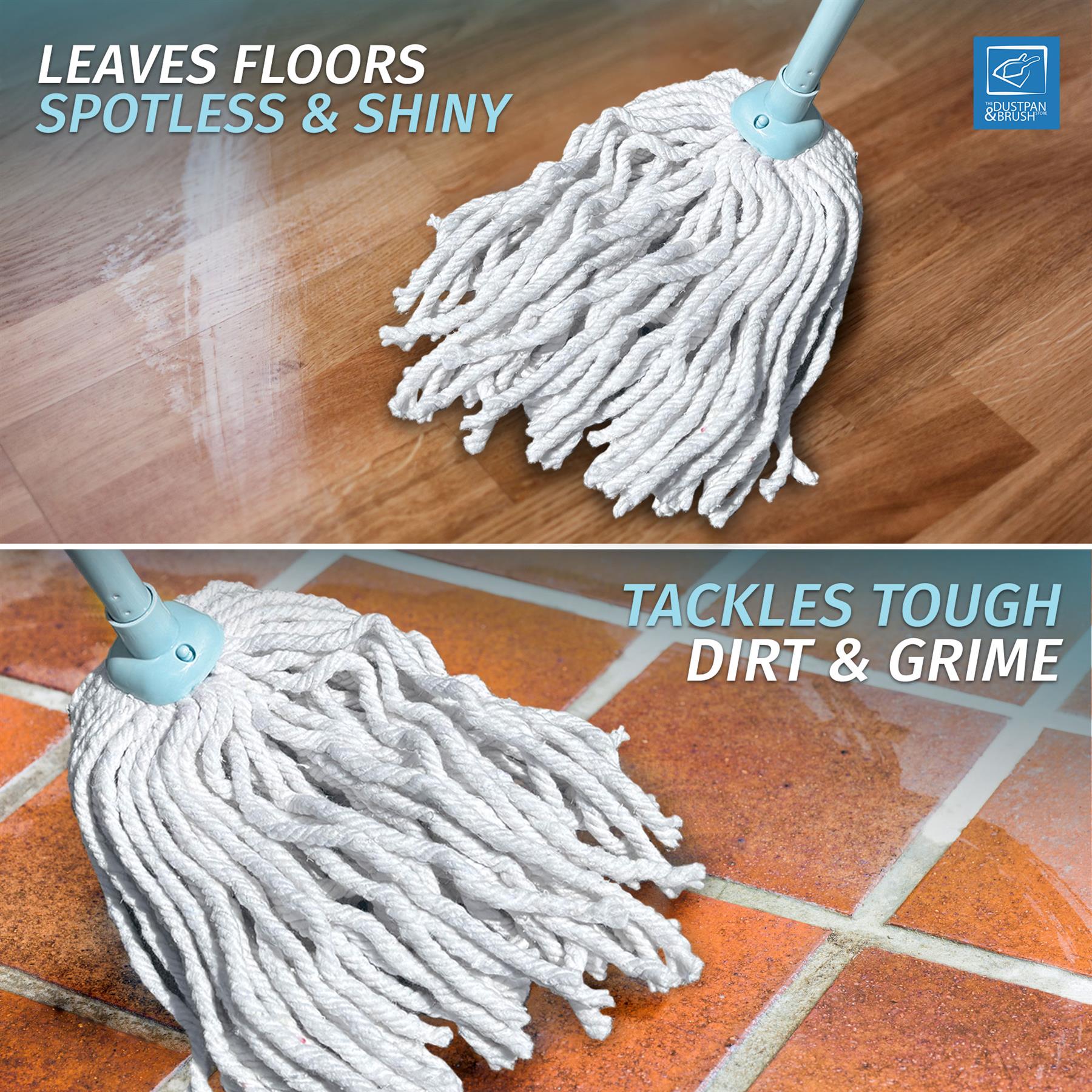 Duck Egg Mop and Bucket Set | Cotton Mop with Wringer