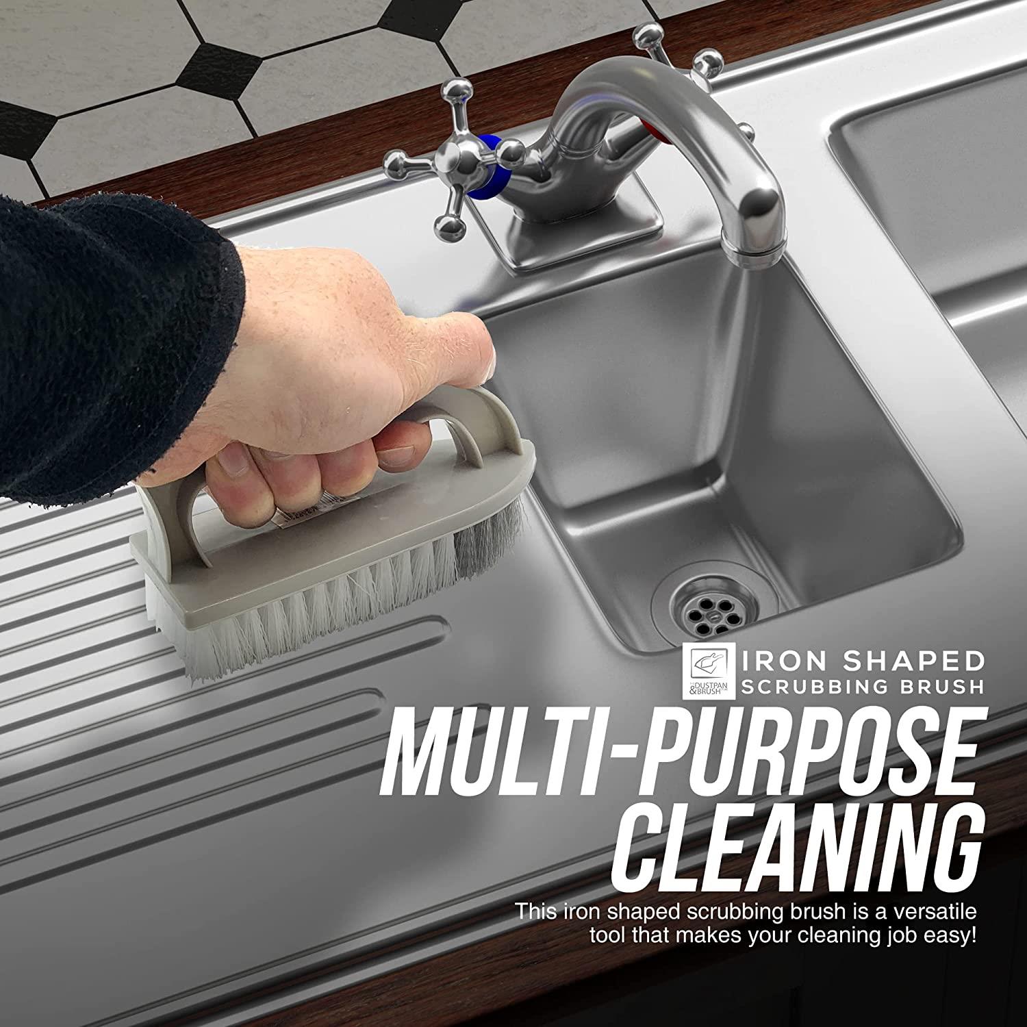 Value Plastic Scrubbing Brushes Pack of 5 | Stiff Hand Brushes