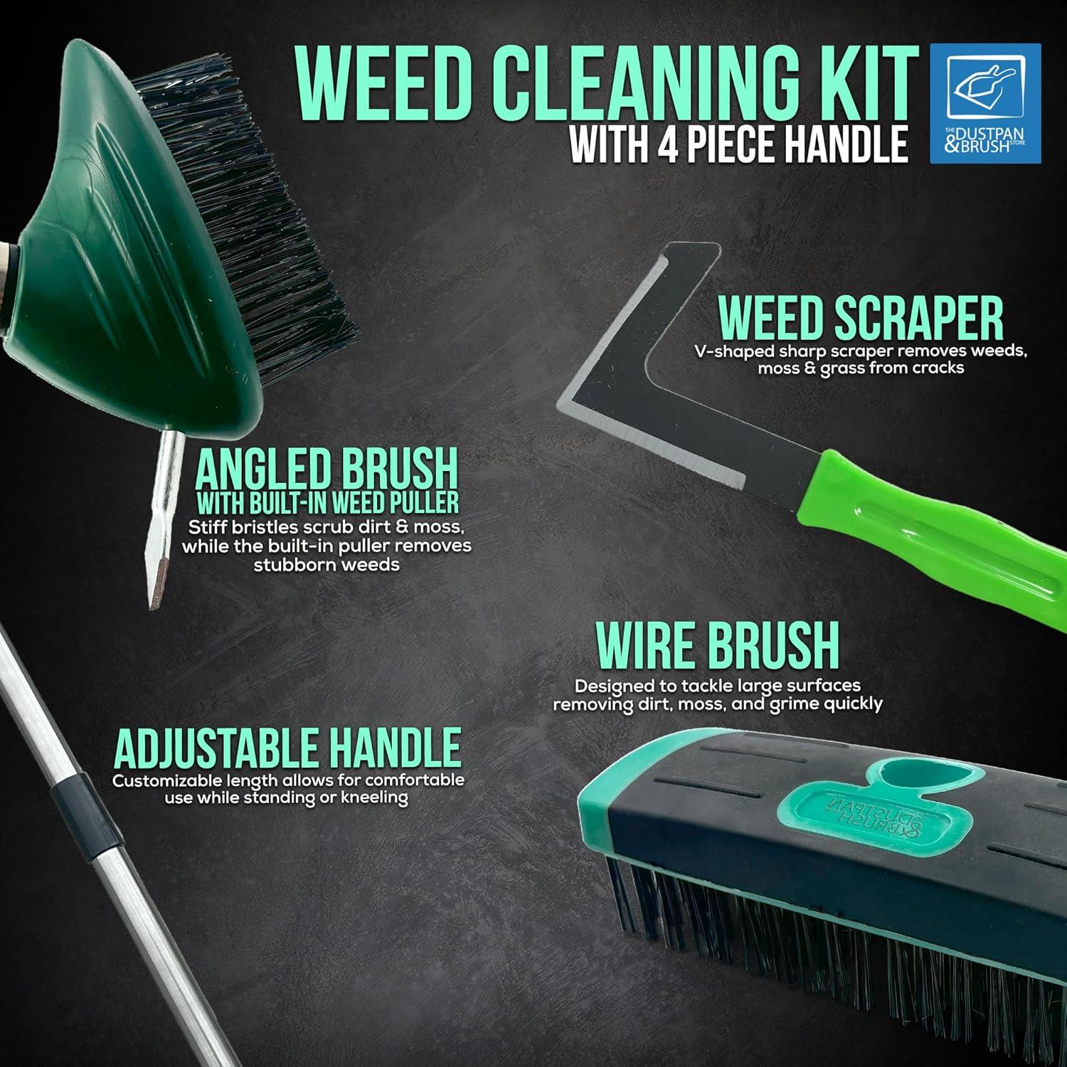 Driveway & Patio Cleaning Brush Kit – Wire Weed & Moss Remover