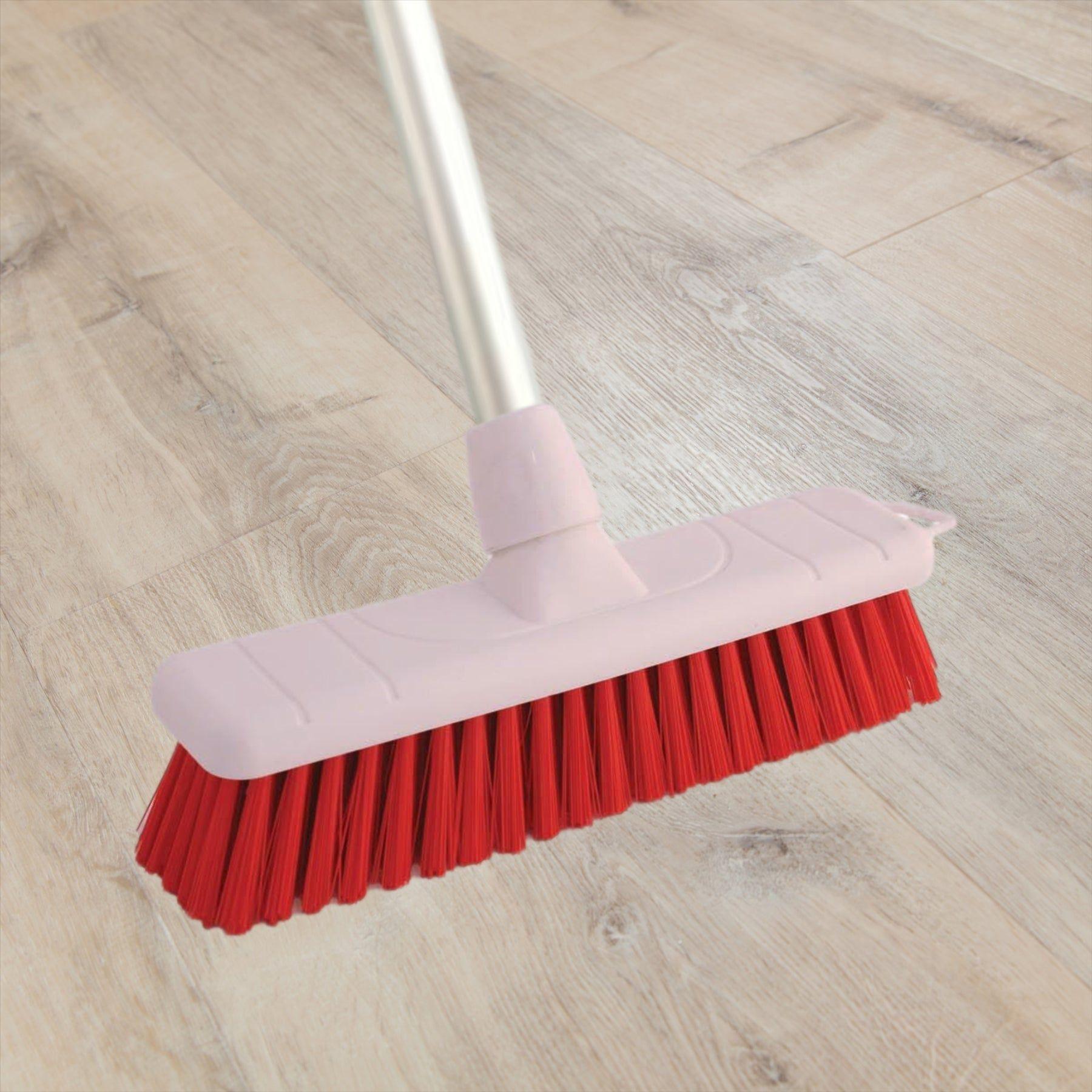 Red 12" Soft Colour Coded Food Hygiene Broom Head