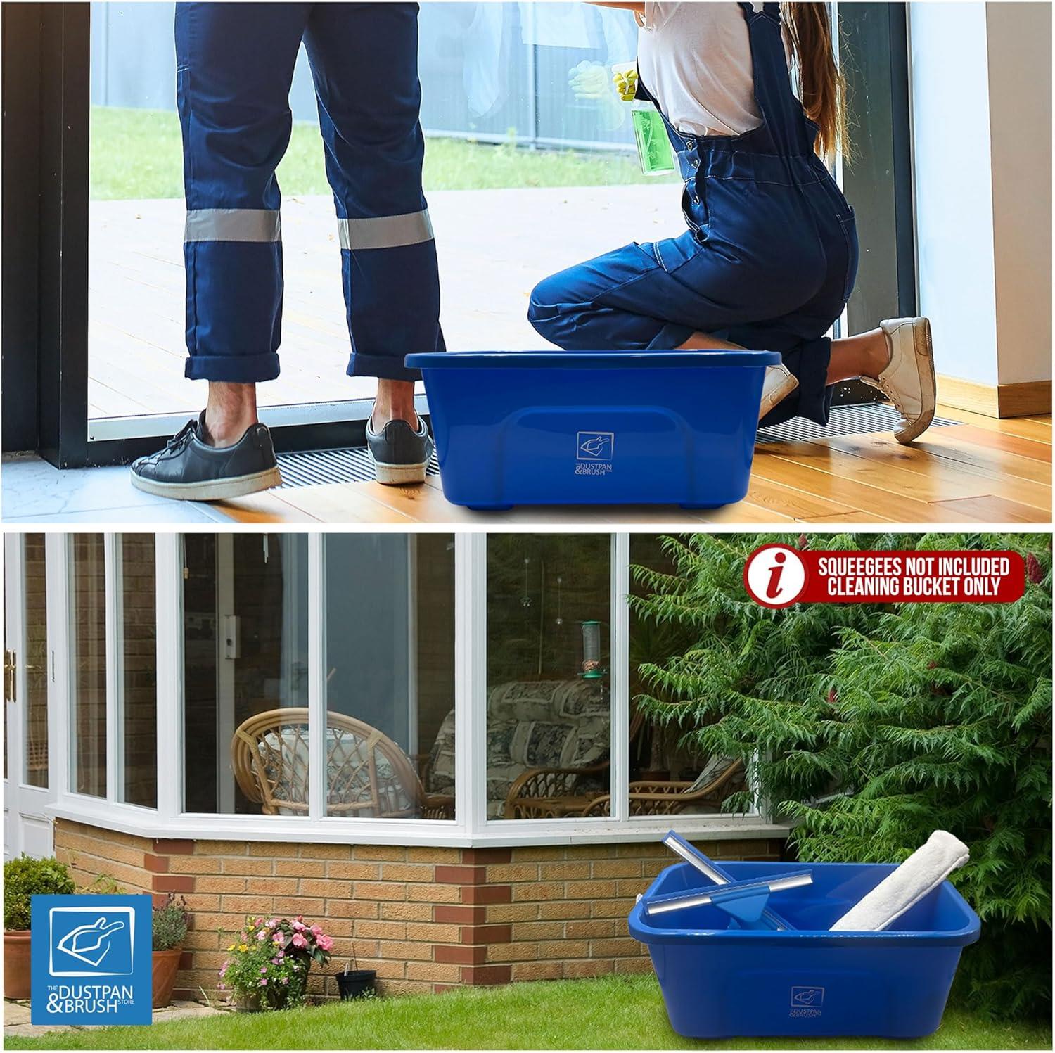Blue Rectangle Window Cleaning Bucket 42cm – Squeegee Bucket