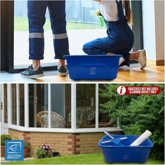 Blue Rectangle Window Cleaning Bucket 42cm – Squeegee Bucket