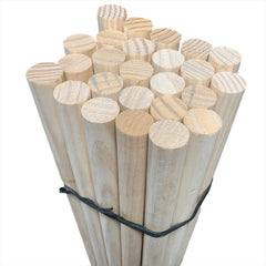 Pack of 25 Wooden Broom Handles 4ft (120cm) 1 1/8" (28-29mm)