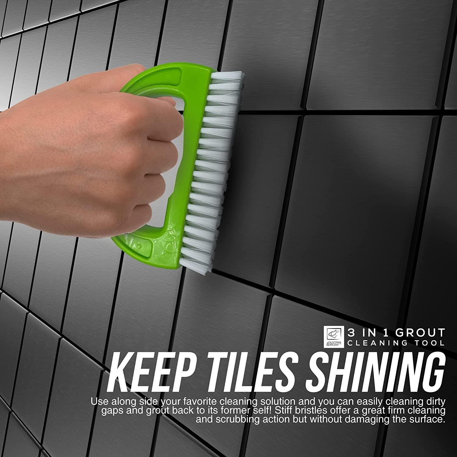 3 in 1 Grout Cleaning Brush for Bathroom Kitchen & Tiles
