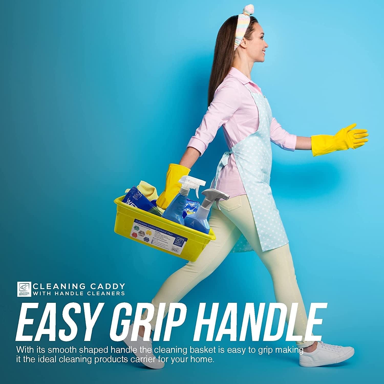 Colour Coded Cleaning Caddy Carry All Storage Tote