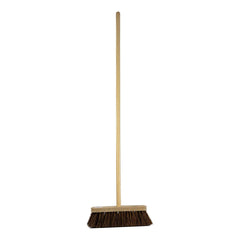 12" Newman & Cole Bassine Broom with Handle | Heavy Duty Garden Sweeper