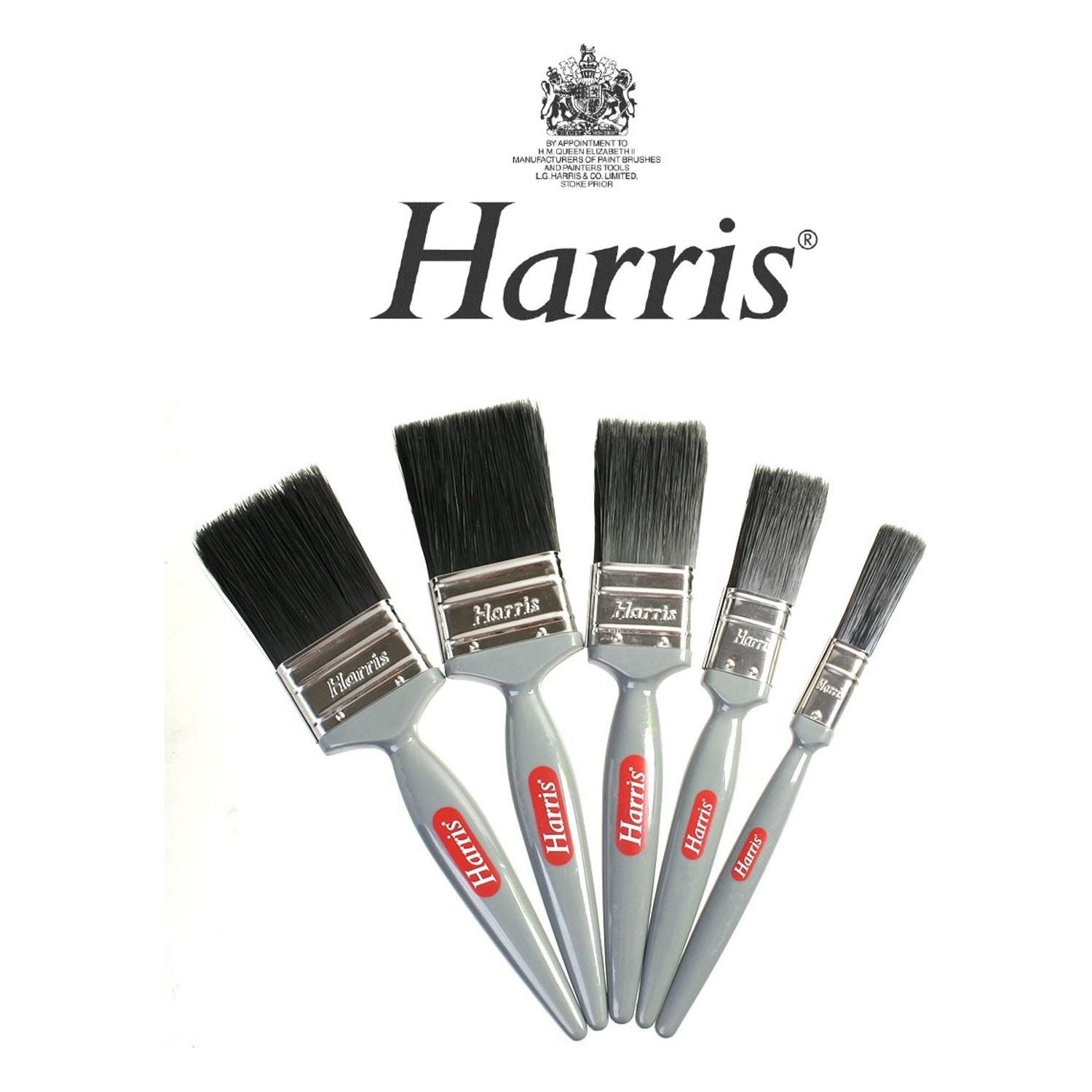 Harris 5 Piece Gloss Paint Brush Set for Oil-Based Paint
