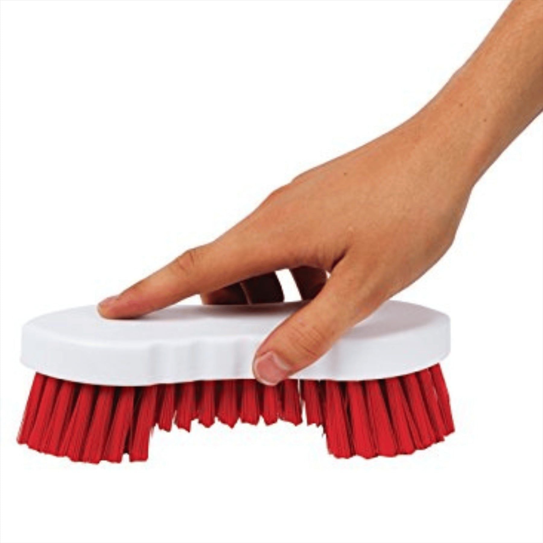 Red Double Winged Scrubbing Brush | Heavy Duty Floor Brush