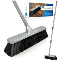 Soft Indoor Broom with 4 Piece Metal Handle