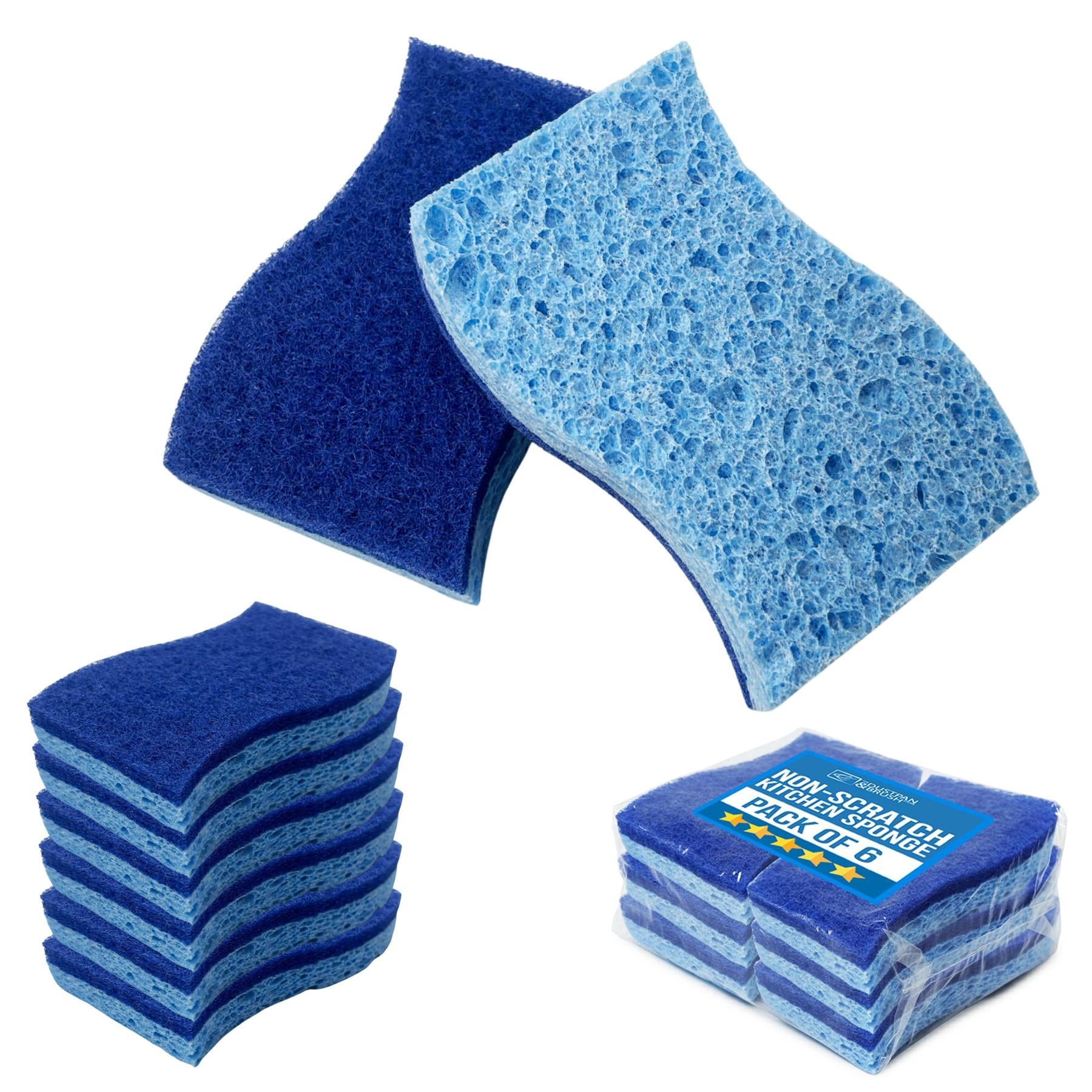 Super Sponge Scourers Pack of 6 | Non Scratch Kitchen Sponges