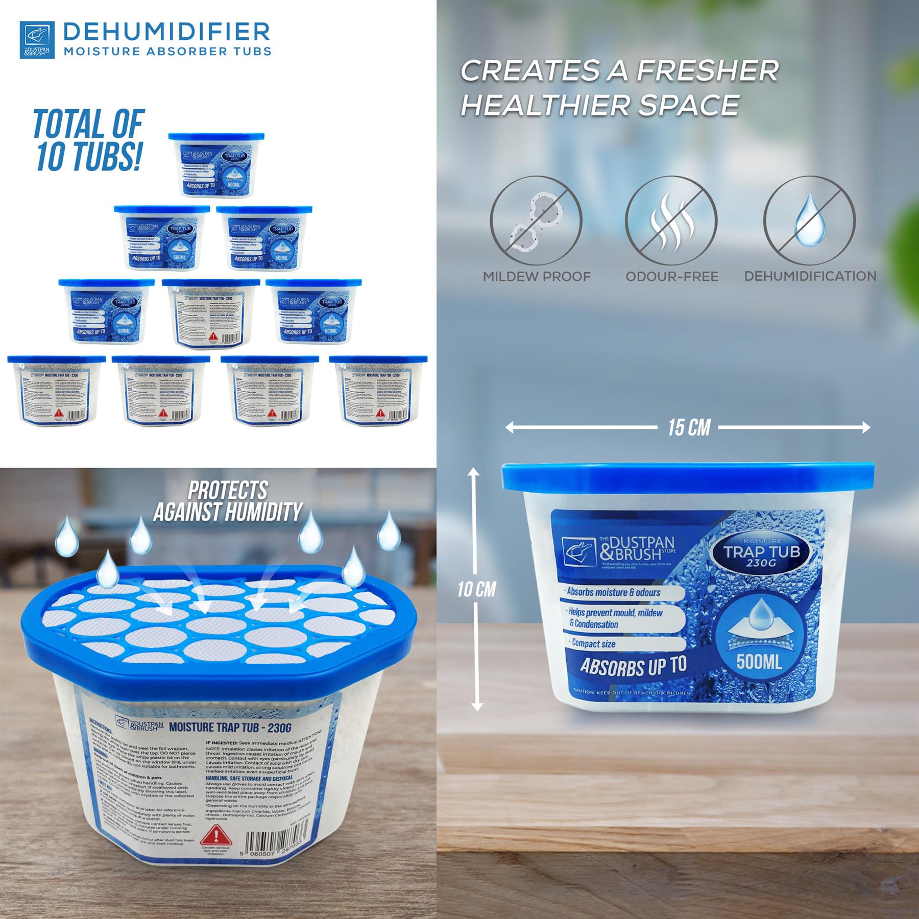 Moisture Trap Tubs 230g – Pack of 10