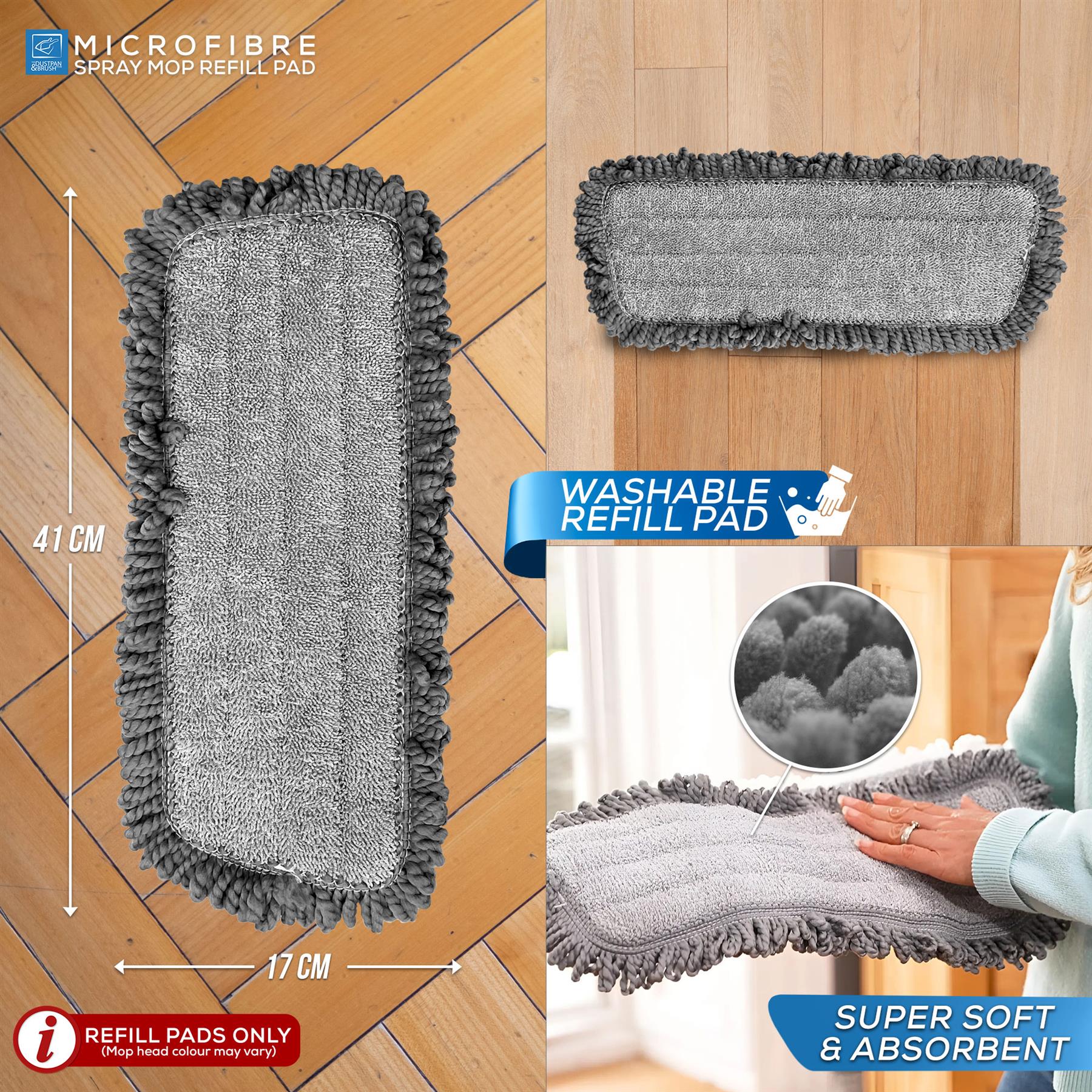 Replacement Spray Mop Head | Washable Microfibre Refill