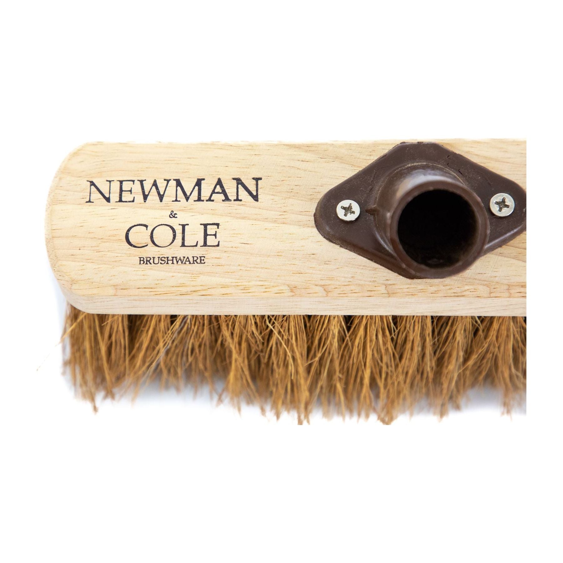 10" Newman & Cole Soft Coco Broom with wooden handle | Natural Bristle