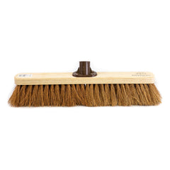 18" Newman and Cole Natural Soft Coco Broom Head with Plastic Socket