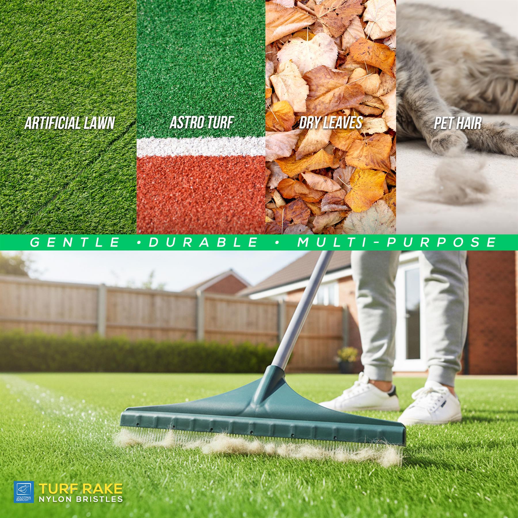 Artificial Grass Rake and Handle