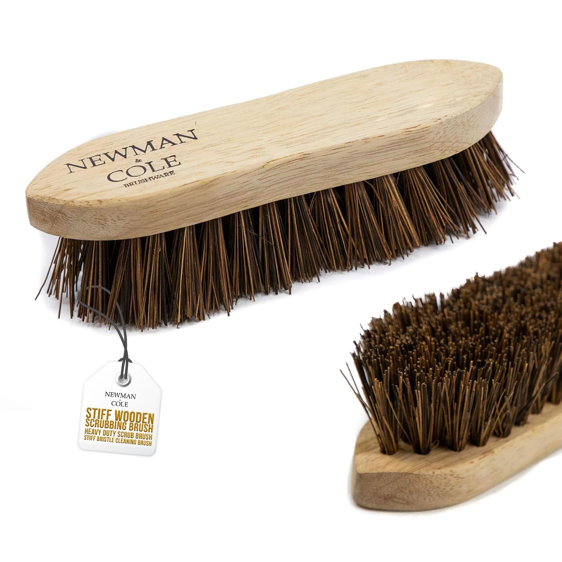 Newman and Cole Wooden Natural Bassine Scrubbing Brush