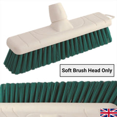 Green 12" Soft Colour Coded Food Hygiene Broom Head