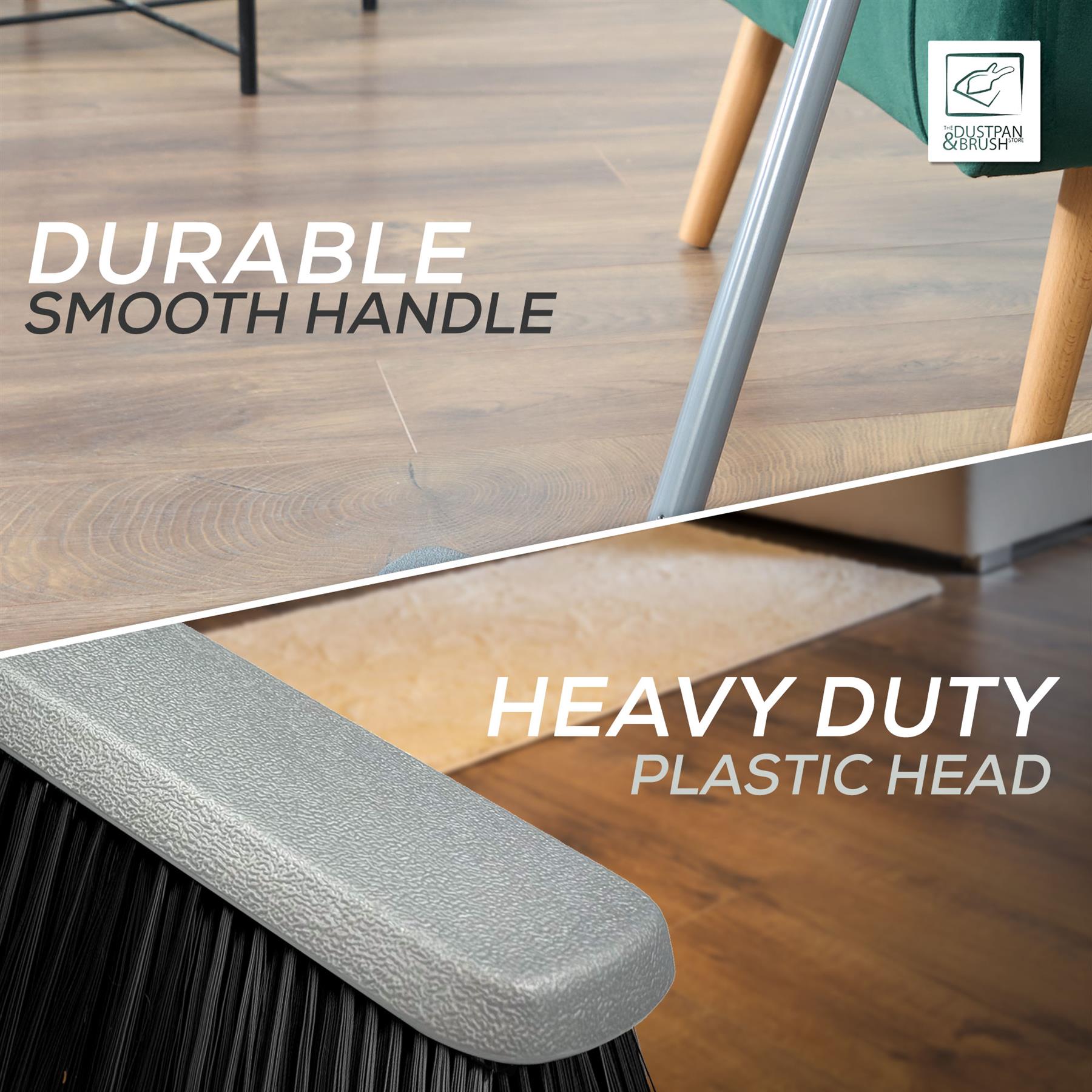 Silver Indoor Soft Sweeping Broom with Screw Fit Handle