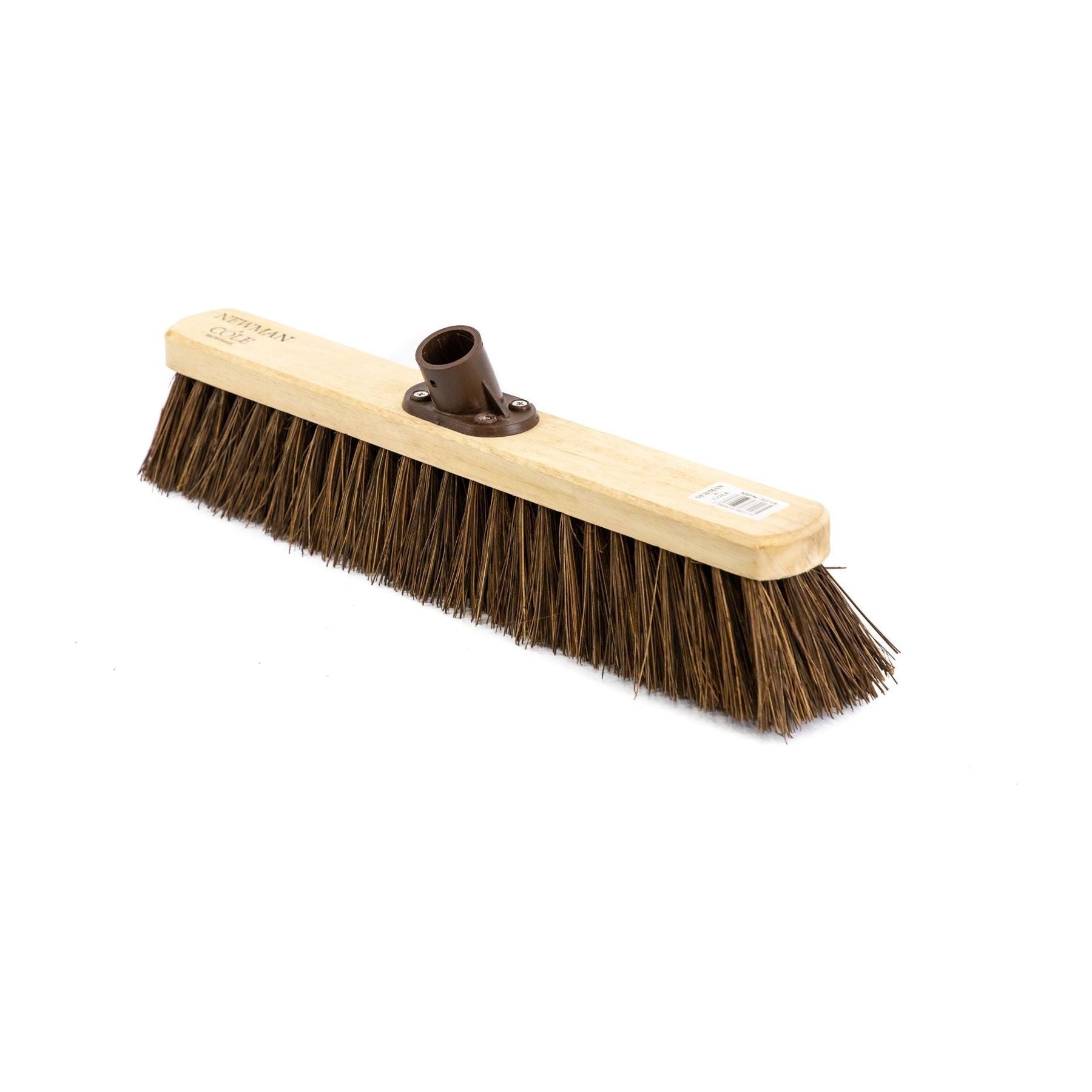 18" Newman & Cole Stiff Bassine Broom Head with Plastic Bracket