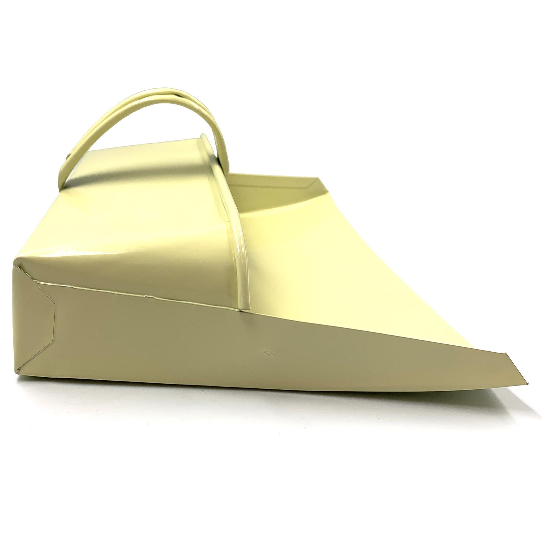 Cream Metal Hooded Dustpan | Traditional Heavy Duty Dustpan