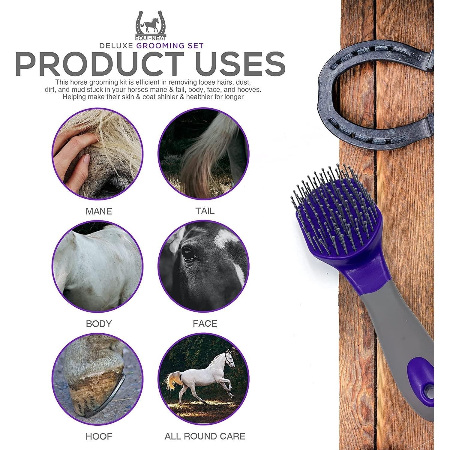Equi-Neat 12 Piece Horse Grooming Kit Set | Equestrian Gift Set