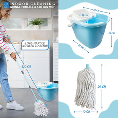 Duck Egg Mop and Bucket Set | Cotton Mop with Wringer