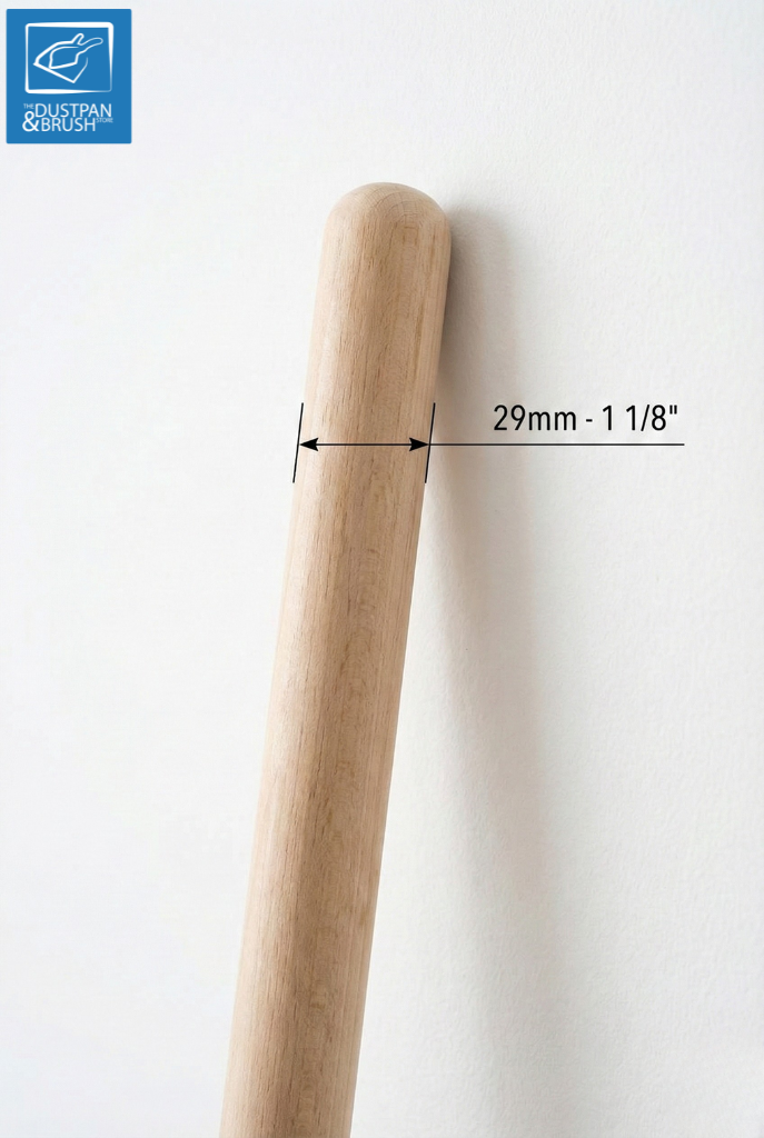 1 1/8" Wooden Broom Handle 4ft (120cm) | 28-29mm Shaft