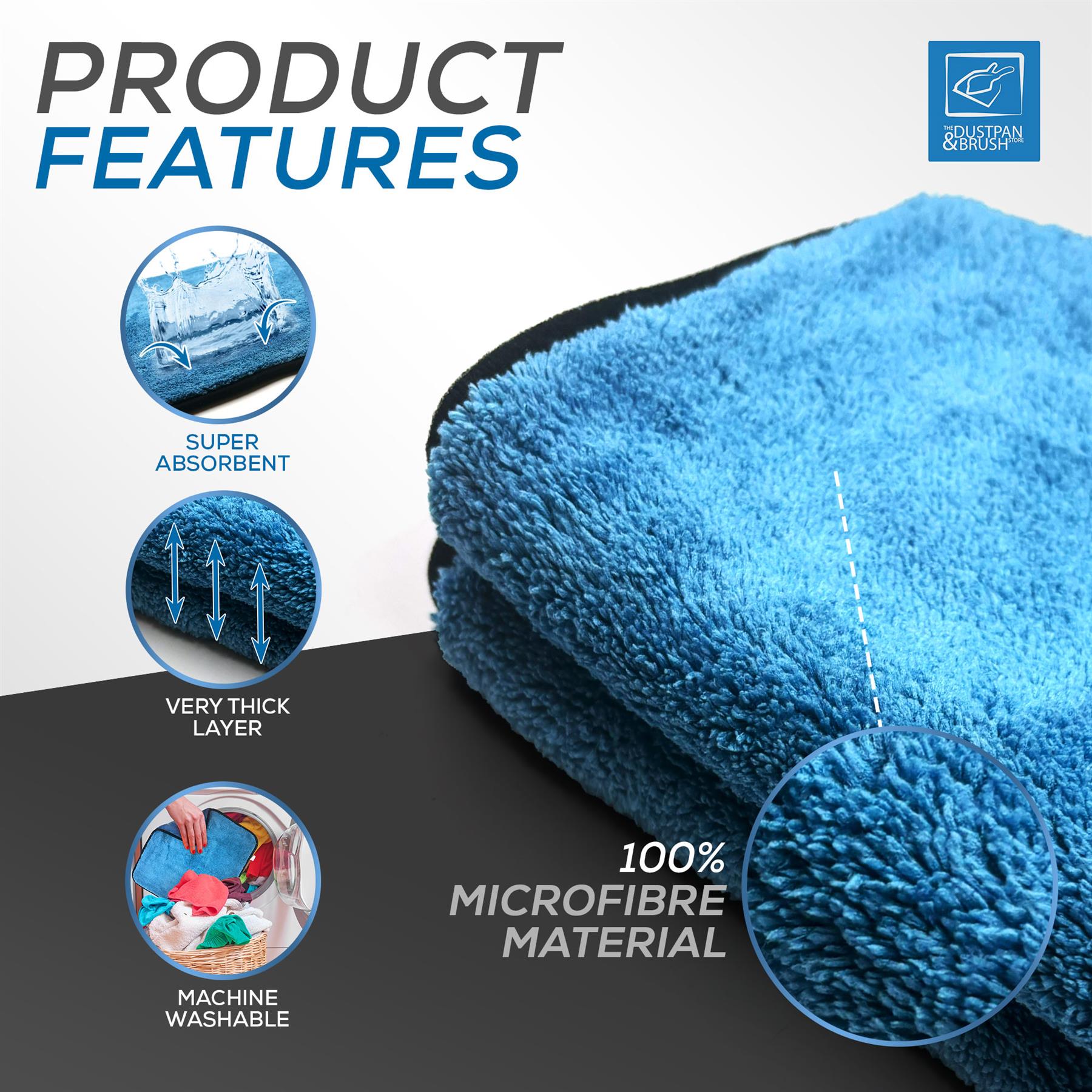 Thick Microfibre Drying Towel for Cars Glass & Polishing