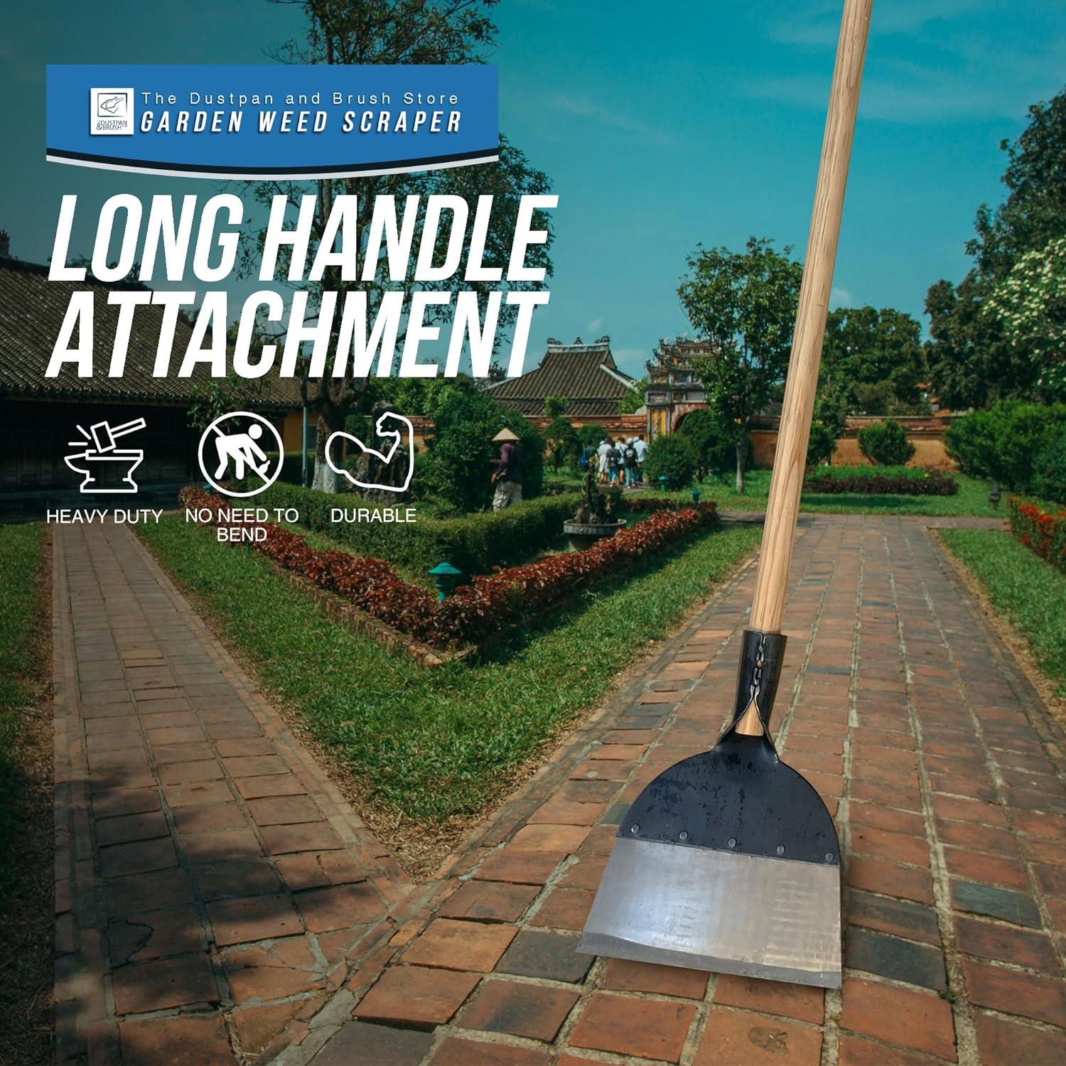 Garden Floor Scraper with Handle for Weeds, Moss & Patios