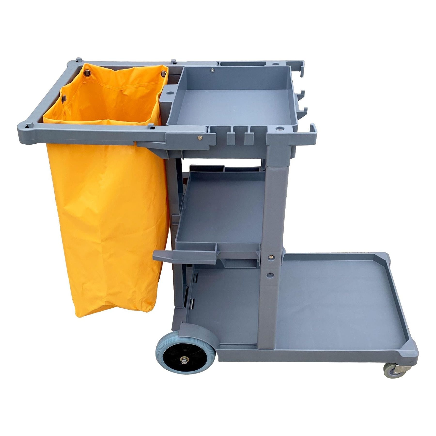 3 Tier Janitor Cleaning Cart Trolley with Waste Bag