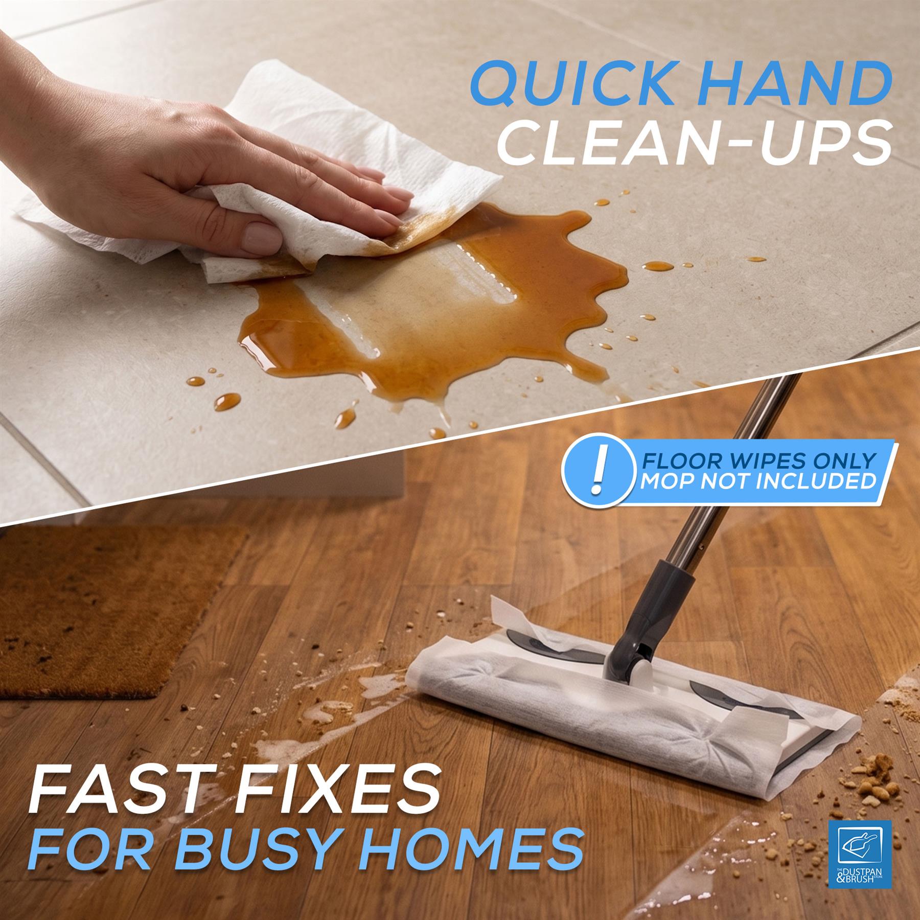 Wet Floor Cleaning Wipes – Disposable Multi-Surface Wipes