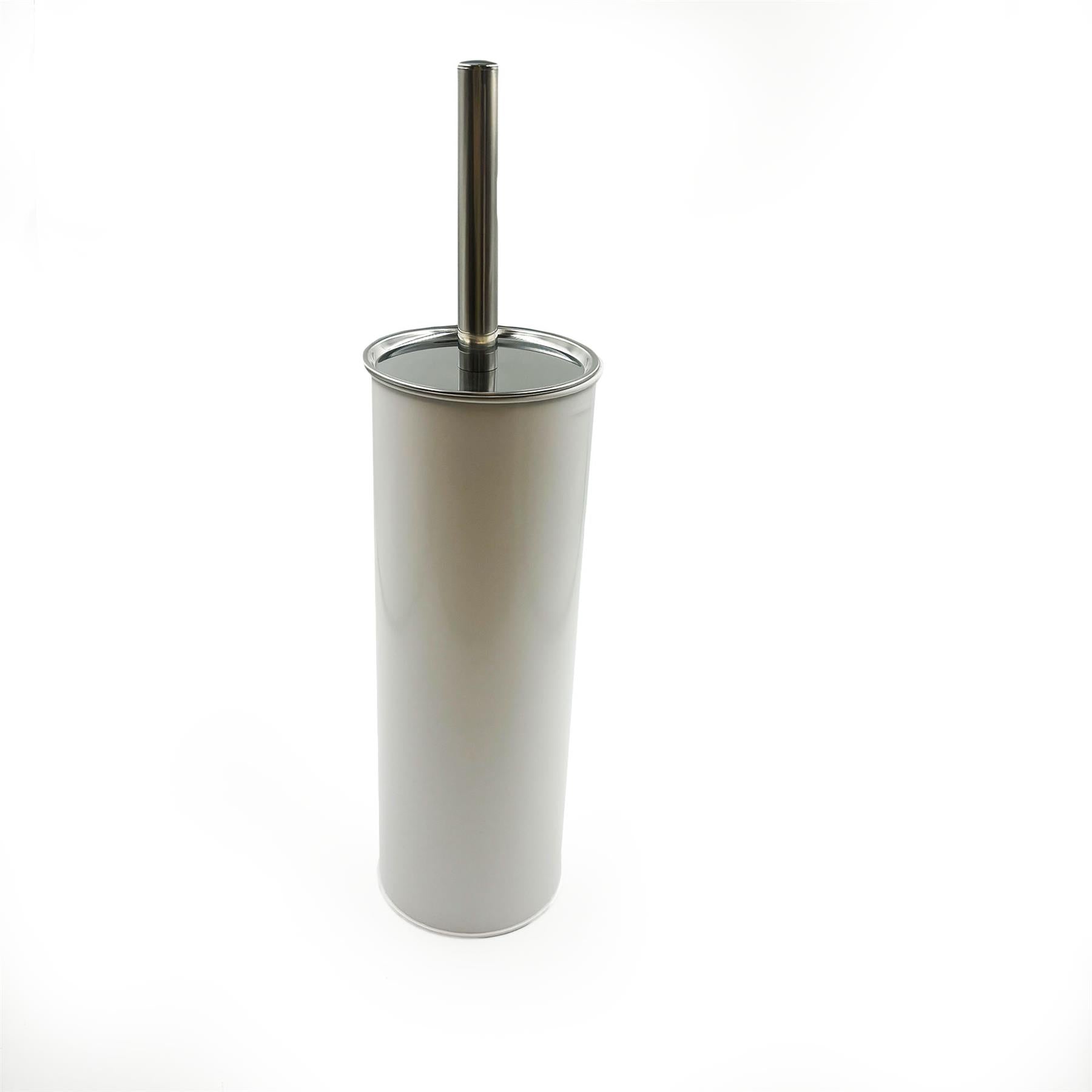 White Toilet Brush and Holder Set for Bathrooms