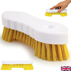Yellow Double Winged Scrubbing Brush | Heavy Duty Floor Brush