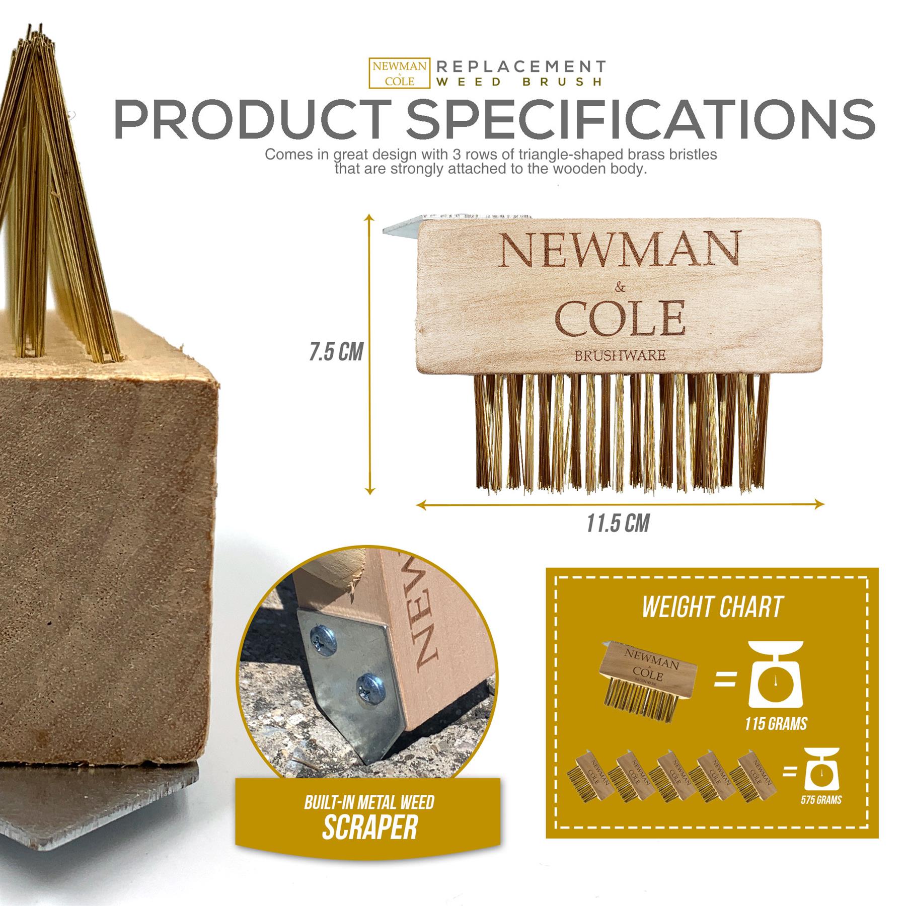 Newman and Cole Weed Brush Head with Scraper – Patio Brush Head