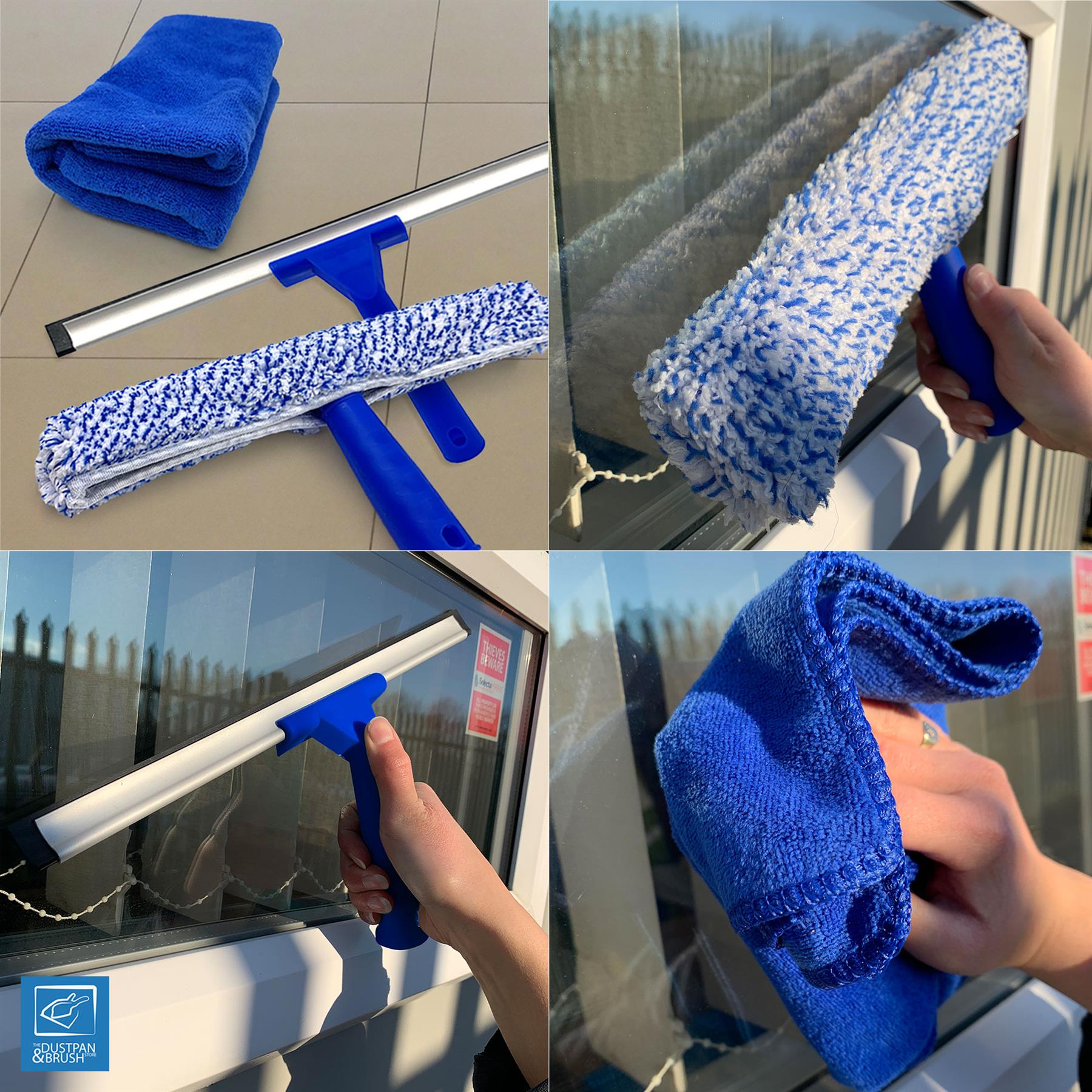 Window Cleaning Squeegee & Applicator Kit with Microfibre Cloth