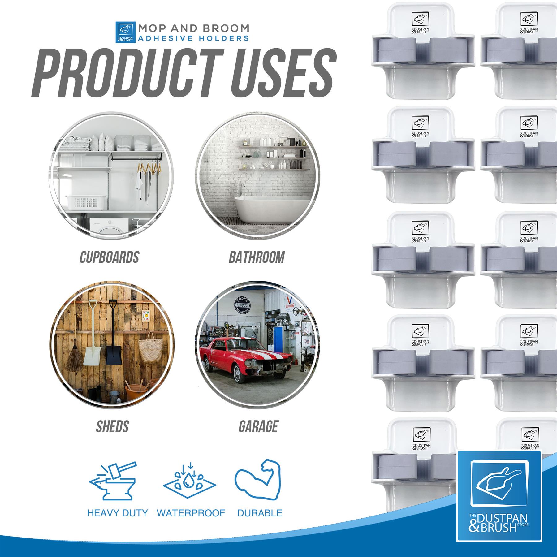 Broom & Mop Holder 5 Box (10 Holders)