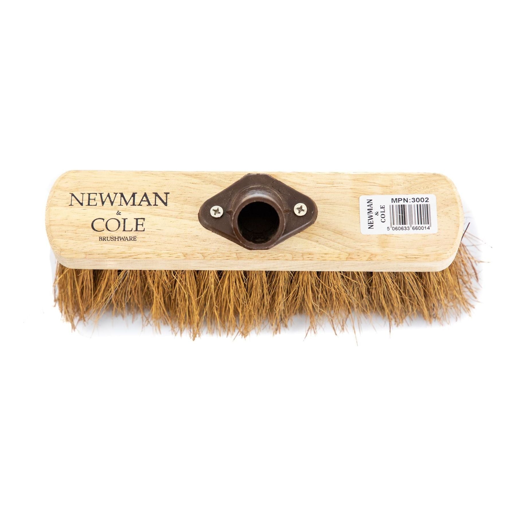 10" Newman & Cole Soft Coco Broom with wooden handle | Natural Bristle