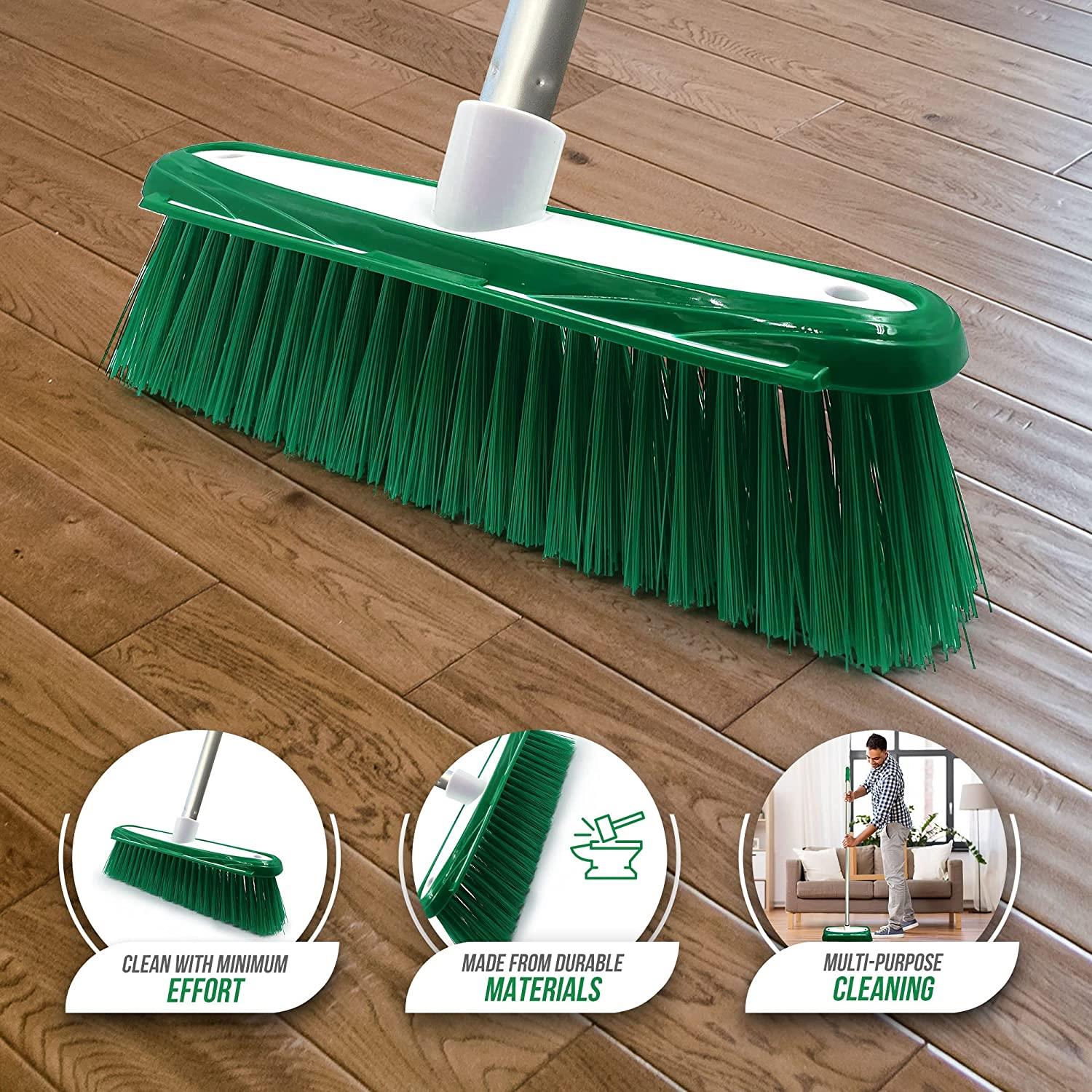 Green Colour Coded Broom Head & Handle