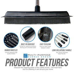 Multi Purpose Rubber Broom