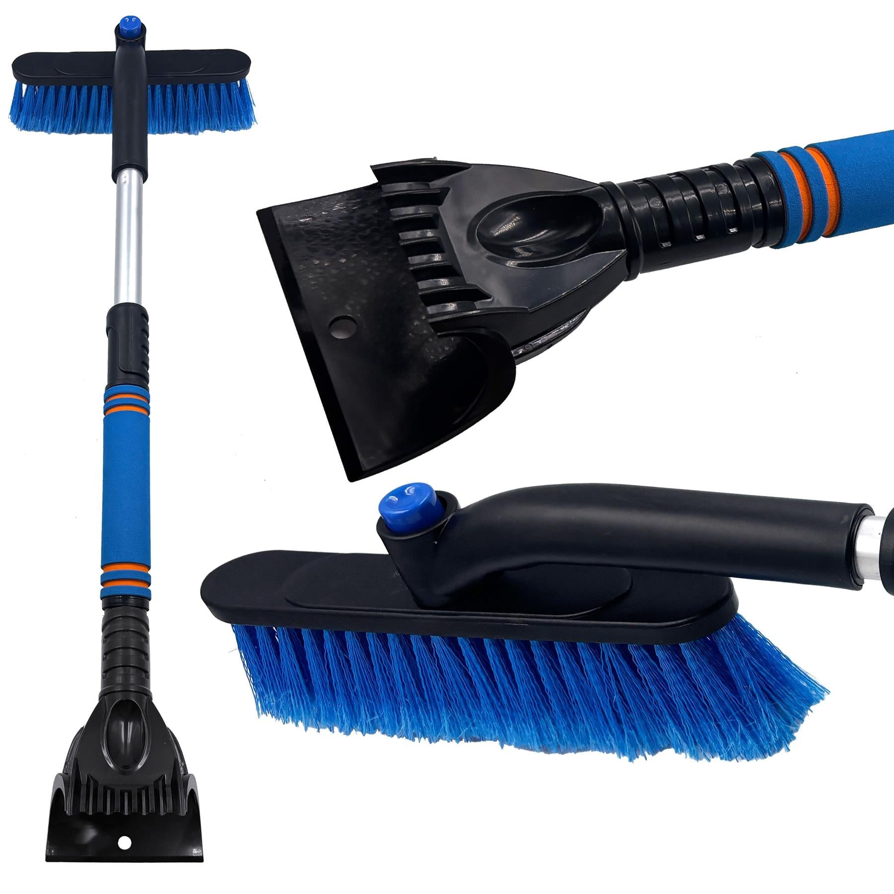 Telescopic Ice Scraper & Snow Brush for Cars – Extending Handle