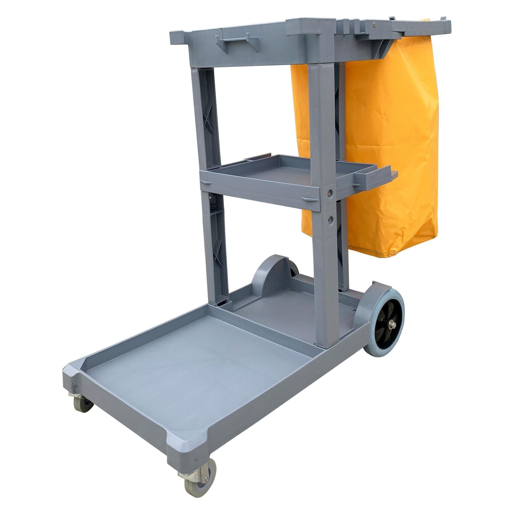 3 Tier Janitor Cleaning Cart Trolley with Waste Bag