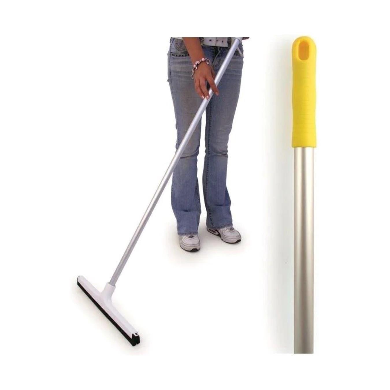 Colour Coded 18" Floor Squeegee with Aluminium Handle