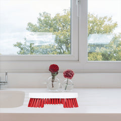 Red Double Winged Scrubbing Brush | Heavy Duty Floor Brush