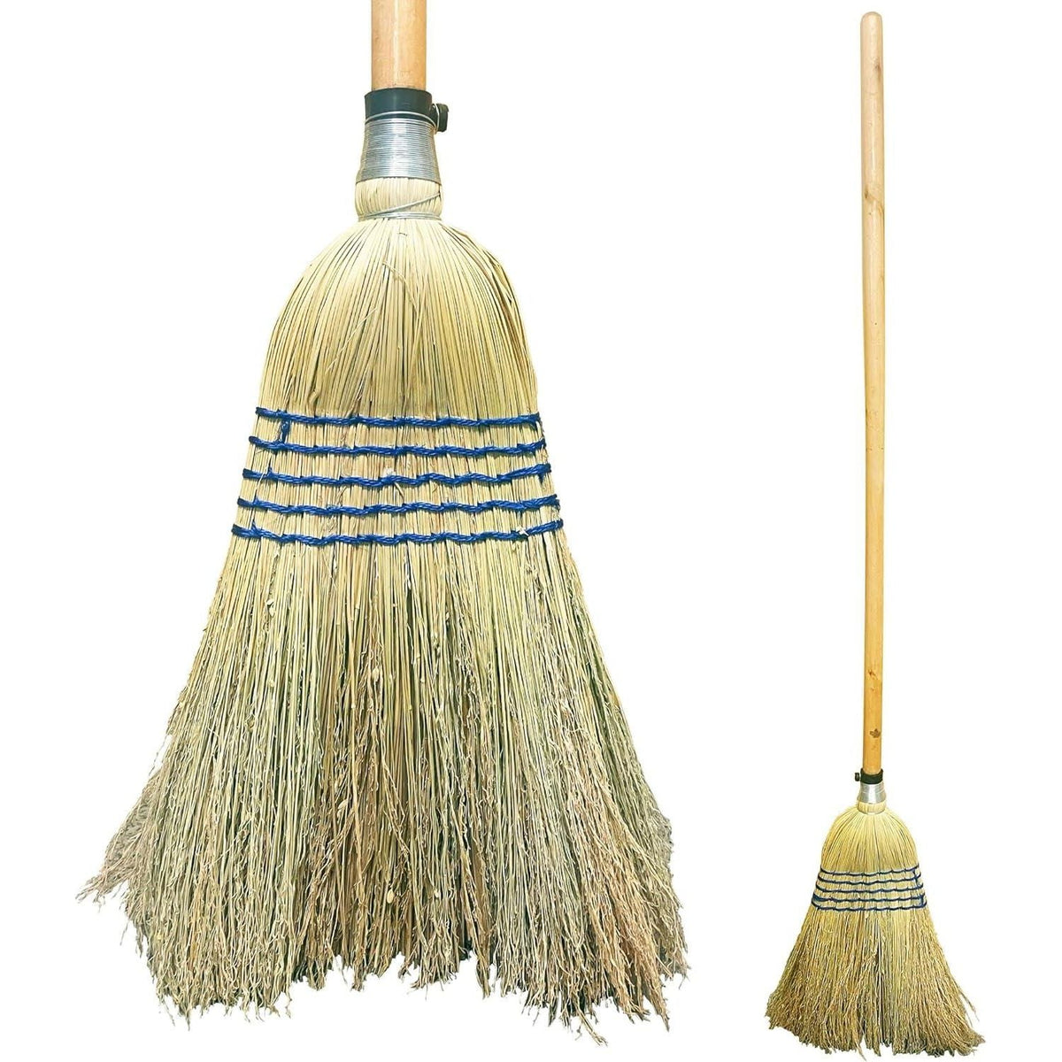 Traditional American Corn Broom Natural Outdoor Sweeping Brush