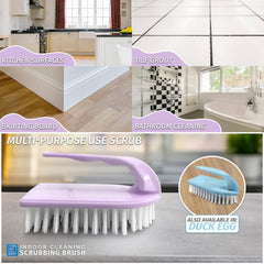 Lilac Iron Scrubbing Brush with Stiff Bristles