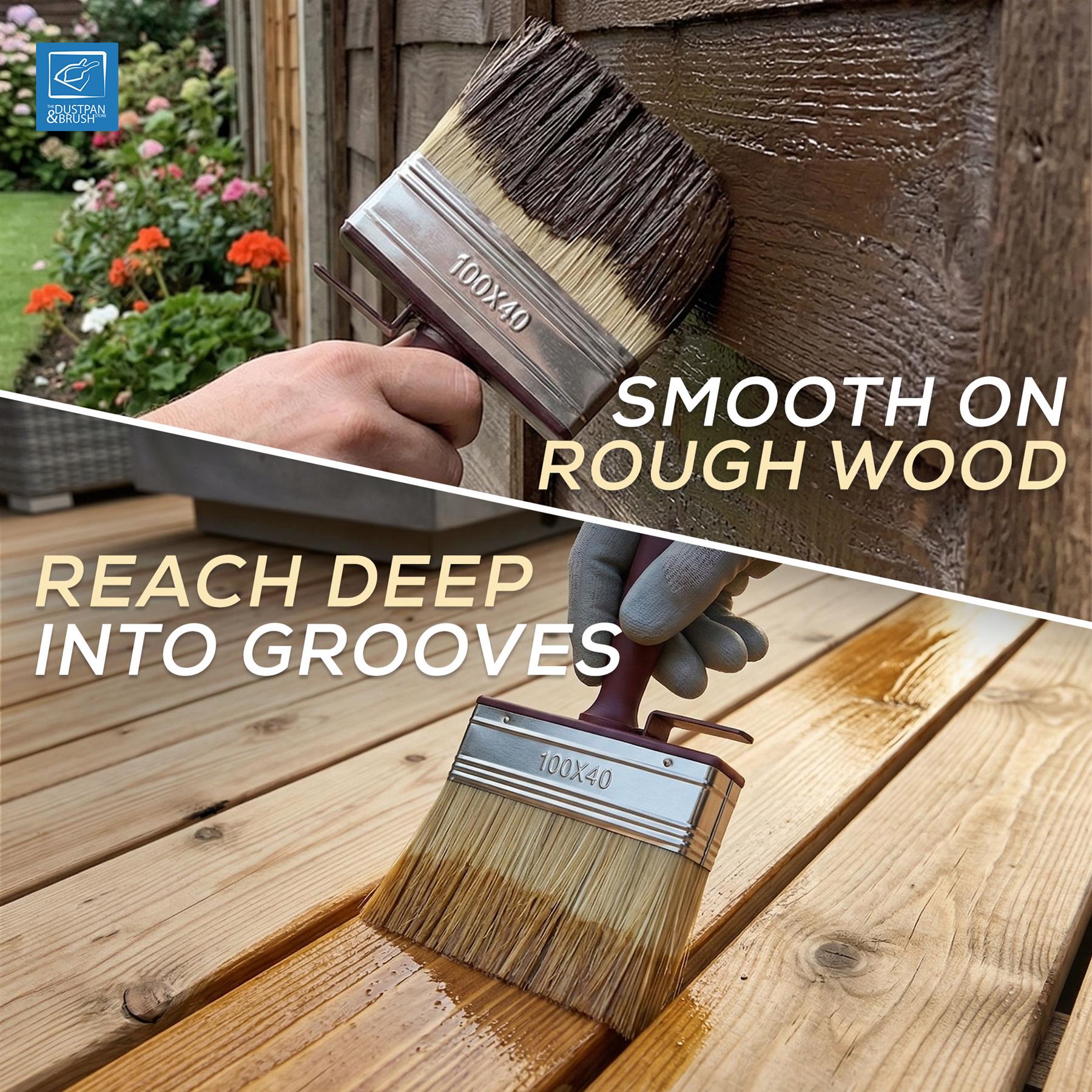 Shed and Fence Paint Brushes – Pack of 2