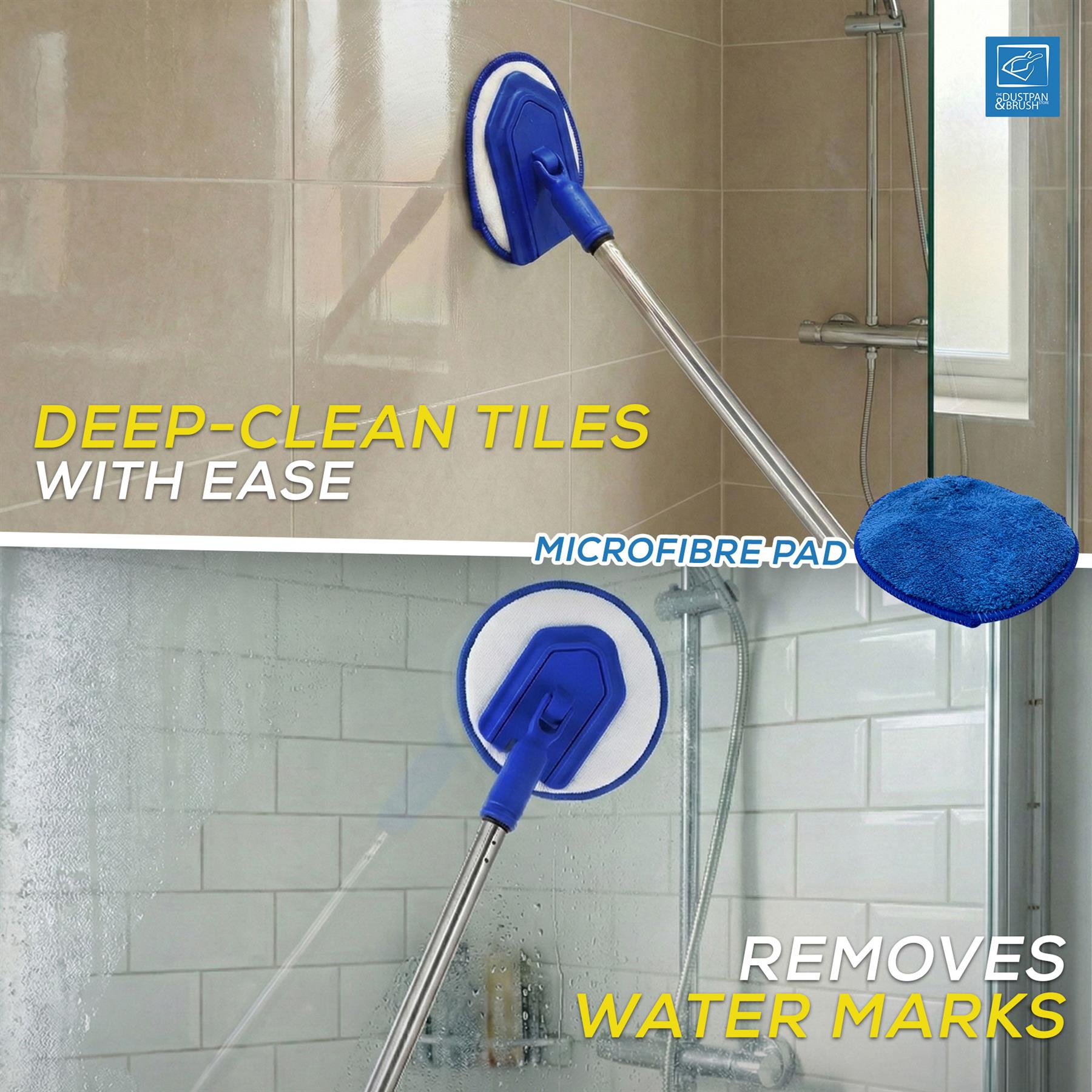 3-in-1 Bathroom Cleaning Set with 4 Piece Long Handle